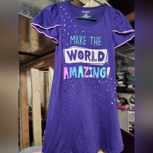 Girls purple sleep dress size large